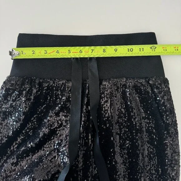 Cinq A Sept Giles Sequin Jogger Pants in Black NWOT, Size M